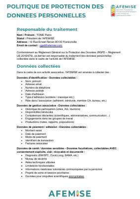 Afemise Miniature Politique Rgpd