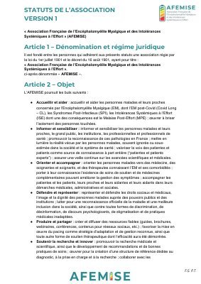 Afemise Miniature Statuts